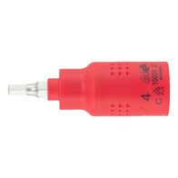 VDE 3/8 Inch Socket Wrench | Insulated for Live Electrical Work | Chrome-Vanadium Steel | by Wurth