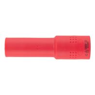 VDE 1/2 Inch Socket Wrench | Insulated for Live Electrical Work | Chrome-Vanadium Steel | 11mm Width | by Wurth