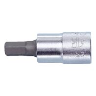 1/4 Inch Socket Wrench Insert | Chrome-Plated | Hexagon Socket Design | 3mm Tip Size | by Wurth