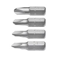 Tri Wing Bit Assortment | 4 Durable Pieces | Sizes 1-4 | by Wurth