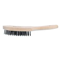Wire Brush with Wooden Body | 4 Rows of Brass Wire | Surface Preparation & Rust Removal | by Wurth
