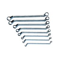 Metric Double Box End Wrench Set | 8 Pieces | Chrome-Vanadium Steel | 18° Offset Design | by Wurth