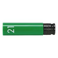 1/2 Inch Impact Socket Wrench Insert | Extra Long Design | Rotatable Plastic Sleeve | Ideal for Deep-Seated Wheel Nuts | by Wurth