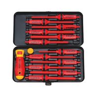 VDE Screwdriver Set 14 Pieces | Insulated Blades | Rotating Cap | IEC 60900 Tested | by Wurth