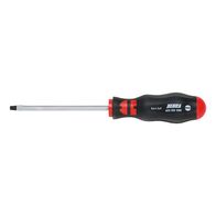 Slotted Screwdriver with Hexagon Shank | Robust Chrome-Plated | Black Point Tip | 2-Component Handle | by Wurth