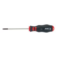TX Screwdriver with Borehole | TX15 Tip Size | 80mm Blade Length | Non-Slip Handle | by Wurth