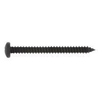 Pan head tapping screw, C shape with H recessed head DIN 7981, steel, zinc-plated black (A2S), shape C, with tip