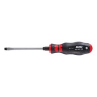 Slotted Screwdriver with Hexagon Shank | Chrome-Plated Durability | Non-Slip Handle | by Wurth