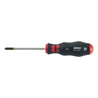 PH Screwdriver with Round Shank | PH1 Tip Size | 80mm Blade Length | Non-Slip Handle | by Wurth