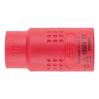 VDE 3/8 inch socket wrench, metric, hexagon, short