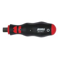 Screwdriver Handle with Hex Bolster | Ergonomic Design | 6mm Tip Size | Brushed Chrome-Plated | @Each of 1 | by Wurth