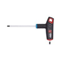 T-handle 2C Hex Key with Ball Head | Chrome Plated | Ergonomic Grip | 5mm Tip Size | by Wurth