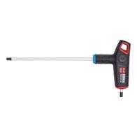 T-handle 2C Hex Key with Ball Head | Chrome Plated | Ergonomic Design | 5mm Tip Size | by Wurth