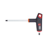T-handle 2C Hex Key with Ball Head | Chrome Plated | Ergonomic Design | 6mm Tip Size | by Wurth