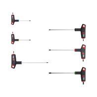 2C T Handle TX Set | 6 Pieces | Asymmetric Grip & Matt Chrome-Plated Blades | by Wurth