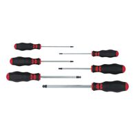 Hexagon Ball Head Screwdriver Set | Brushed Chromium-Plated | Black Point | 6 Pieces | by Wurth