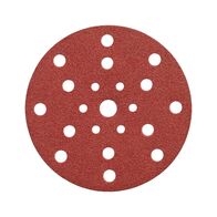 Vehicle Dry Abrasive Paper Disc RED PERFECT® | 150 mm Diameter | P100 Grid Size | Hook and Loop Adhesive | @Pack of 100 | by Wurth