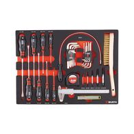 Screwdriver and Ratchet Key Set | 35 Pieces | ORSY Compatible | Carbon Finish | by Wurth