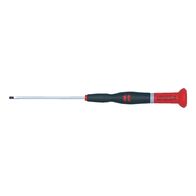 Precision Flat Slotted Screwdriver | Rotatable Centering Head | Chrome-Plated Blade | Soft-Grip Handle | by Wurth