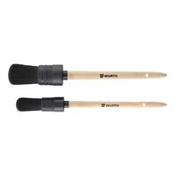 Detailing Round Brush Set 2 Pieces | Synthetic Konex® Bristles | Beech Wood Handle | by Wurth