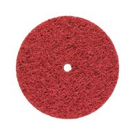 Longlife Coarse Nylon Abrasive Fleece Disc | 100mm Diameter | High Material Removal | Red Color | by Wurth