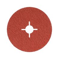 Vulcanised Fibre Disc Ceramic Grains | G36 | 100mm Diameter | Red Brown | by Wurth
