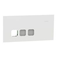 Clipsal Solis T Series 3 Gang Grid Plate | Polished White Ceramic | Screw Fixed | by Clipsal
