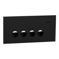 Clipsal Solis 4 Gang Horizontal Grid Plate | Zen Black Matt Finish | Durable Plastic | @Each of 1 | by Clipsal