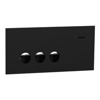 Clipsal Solis 3 Gang Horizontal Grid Plate | Matt Black Finish | Durable Plastic | by Clipsal