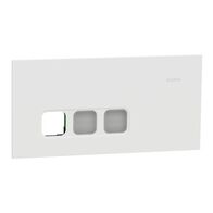 Clipsal Solis 3 Gang Grid Plate & Cover | Polished White Ceramic | Secure Screw Fixing | by Clipsal