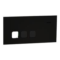 Clipsal Solis T Series 3 Gang Grid Plate | Polished Ceramic | Ebony Aluminium Finish | @Each of 1 | by Clipsal
