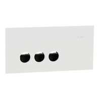 Clipsal Solis 3 Gang Grid Plate & Cover | Horizontal Design | Matt White Finish | @Each of 1 | by Clipsal