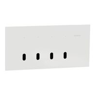 Clipsal Solis T Series 4 Gang Grid Plate | Polished White Ceramic | Secure Screw Fixing | by Clipsal