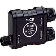 T-connector with pushbutton for laser alignment aid, M12, 5-pin