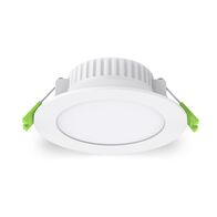 7W Low Profile LED Downlight Dimmable - 100deg - w/F&P - White - Recessed Lens - Tri Colour