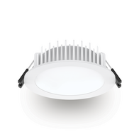 8W flush lens low-profile LED downlight with dimmable driver - tri-CCT - white