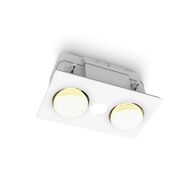 4-Light 3in1 bathroom heater & exhaust w/LED downlight - white - Tri-cct