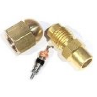 Schrader  Union - 1/4SCHR   X3 Steps 3/16 ID X 1/4 & 3/8 OD incl.Cap  & Core