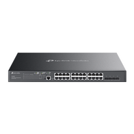 TP-LINK OMADA 28-PORT MANAGED GIGABIT L2+ RACK SWITCH, POE+(24), SFP(4), 384W, 5YR