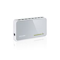 TP-LINK 8-PORT UNMANAGED SWITCH, 10/100MBPS(8), WHITE, 3YR