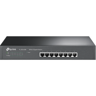 TP-LINK 8-PORT UNMANAGED GIGABIT DESKTOP/RACKMOUNT SWITCH, 13" STEEL CASE, 5YR