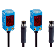 Miniature photoelectric sensors W4F, WSO4FP-313ZZ6A0ZZZ Sensing range max.: 0…2 m, depending on receiver Sensor principle: Through-beam photoelectric, consisting of sender with testinput Connection type: Cable with connector M8, 3-pin, 110 mm Light source: PinPoint LED, visible red light Housing material: VISTAL®