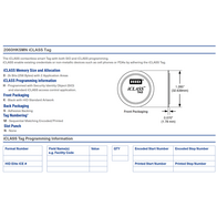 HID ICLASS SIO TAG 2K/2 | Contactless Smart Tag | Adhesive Backing | Sequential Tag Numbering | @Pack of 100 | by Dicker Data