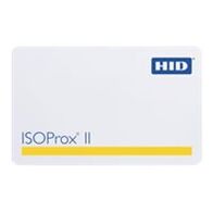 HID ISOProx II Proximity Card | 125 kHz Programmed | Vertical Slot Punch | White Gloss Finish | @Pack of 100 | by Dicker Data