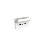 3 Gang Horizontal Shelf Vivid White