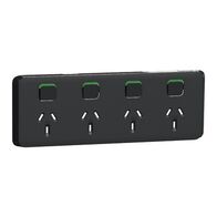 Skin Socket Sw Horiz Quad 10A 250V XB