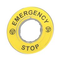 Circular Emergency Stop 3D Legend Plate