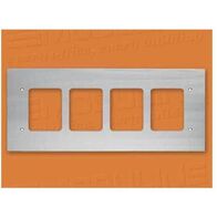 Fascia 4 Gang S/Steel Electric