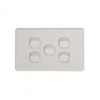 5 Gang Switch with crystal cover white