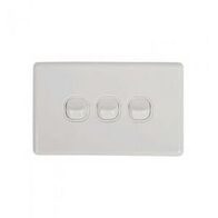 3 Gang Switch with crystal cover white